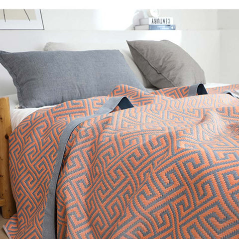 Breathable Plaid Cotton Reversible Summer Quilt 4