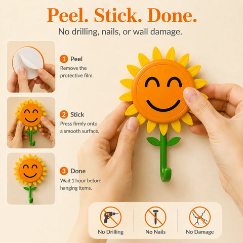 Sunflower Bloom Wall Hook