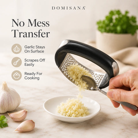 Garlic Press Rocker - Stainless Steel Garlic Crusher Tool