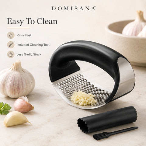 Garlic Press Rocker - Stainless Steel Garlic Crusher Tool