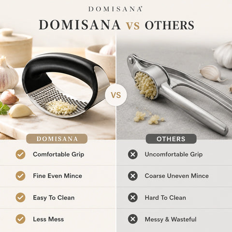 Garlic Press Rocker - Stainless Steel Garlic Crusher Tool