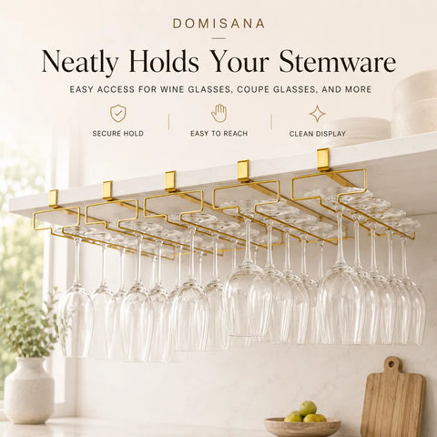 Under Cabinet Wine Glass Rack