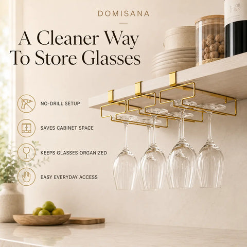 Under Cabinet Wine Glass Rack