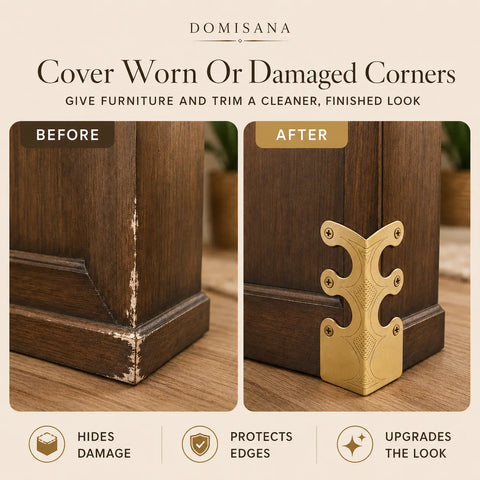 Vintage Brass Corner Protectors - Skiffers