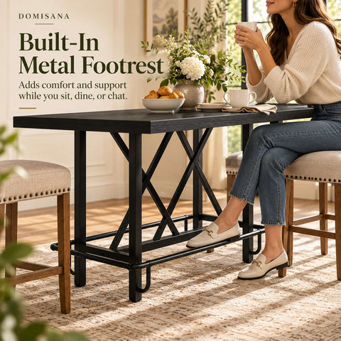Rustic Industrial Counter Height Dining Table