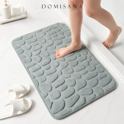 Cobblestone Quick-Dry Coral Bath Mat