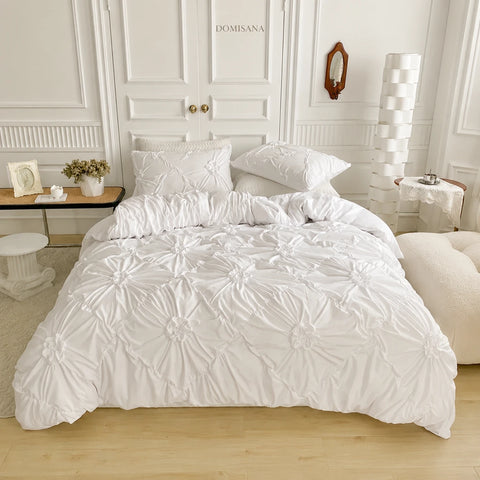 Ruffle Flower Bedding Set 3PCS