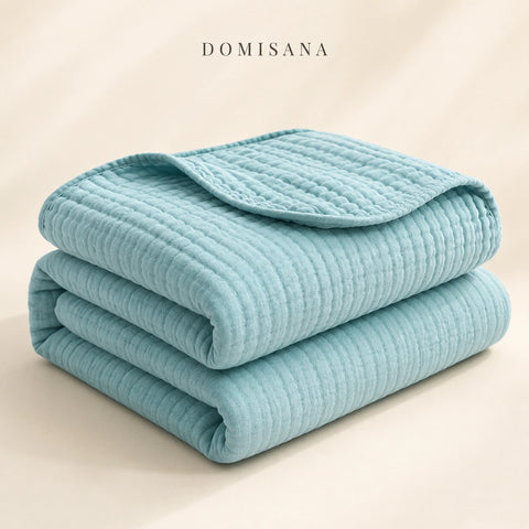 Cotton Waffle Blanket - Breathable All-Season Throw