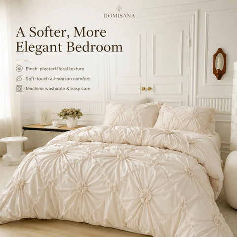 Ruffle Flower Bedding Set 3PCS