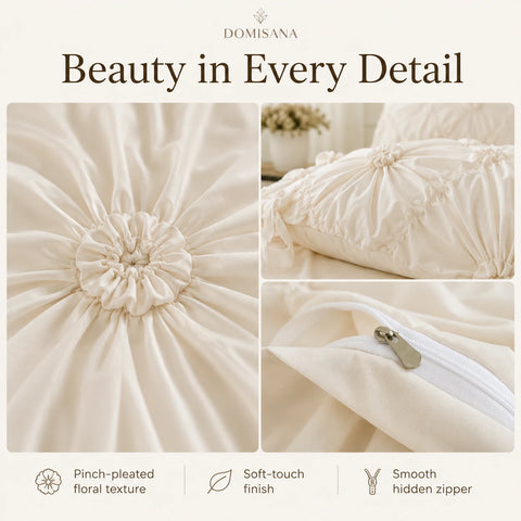 Ruffle Flower Bedding Set 3PCS