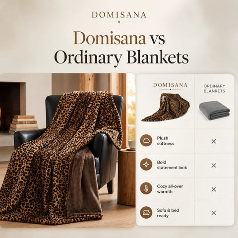 Premium Faux Fur Leopard Print Blanket