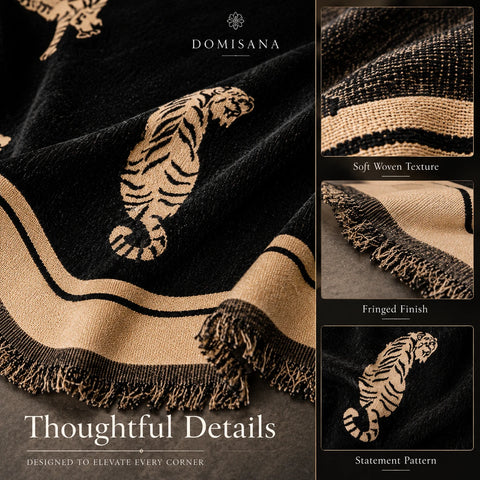 Savannah Tiger Chenille Sofa Cover
