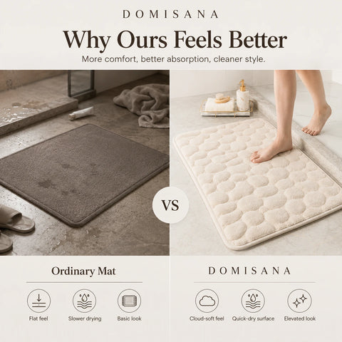 Cobblestone Quick-Dry Coral Bath Mat