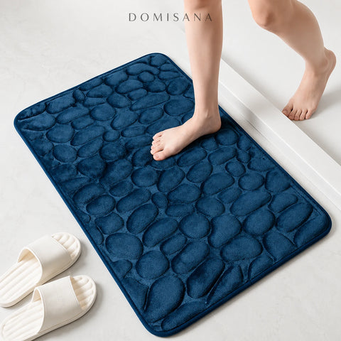 Cobblestone Quick-Dry Coral Bath Mat