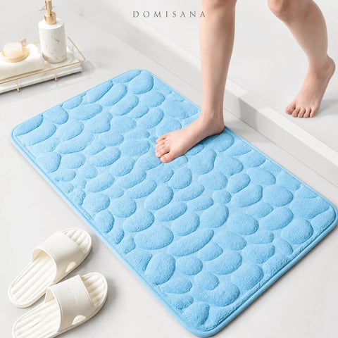 Cobblestone Quick-Dry Coral Bath Mat