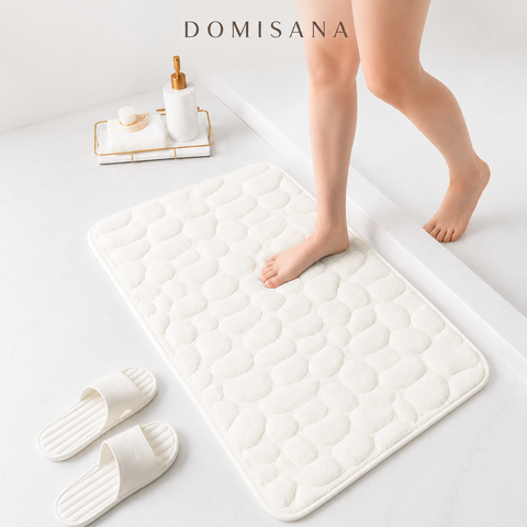 Cobblestone Quick-Dry Coral Bath Mat