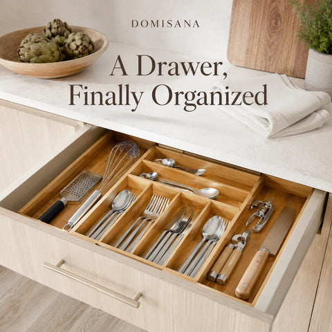 Takumi Bamboo Flatware Drawer Organizer