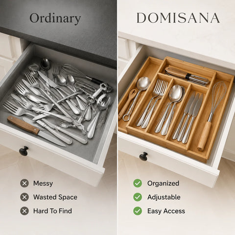 Takumi Bamboo Flatware Drawer Organizer