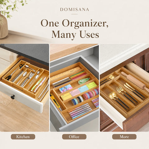 Takumi Bamboo Flatware Drawer Organizer