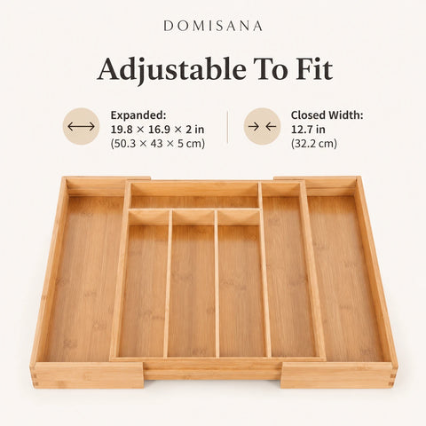 Takumi Bamboo Flatware Drawer Organizer