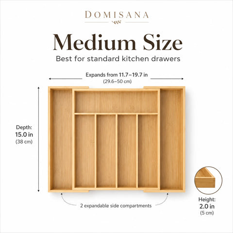 Takumi Bamboo Flatware Drawer Organizer