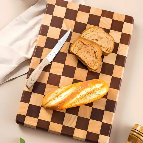 Acacia Chess Pattern Cutting Board