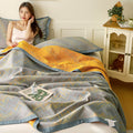 Chevron Pattern Cotton Gauze Jacquard Quilt 2