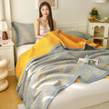 Chevron Pattern Cotton Gauze Jacquard Quilt 3