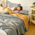 Chevron Pattern Cotton Gauze Jacquard Quilt 5