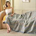 Chevron Pattern Cotton Gauze Jacquard Quilt 6
