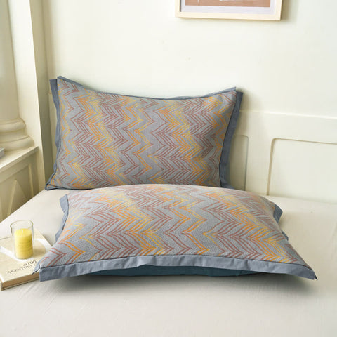 Chevron Pattern Cotton Gauze Jacquard Quilt 8