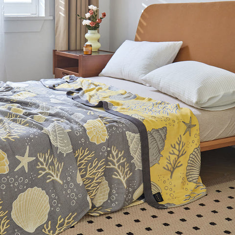 Coral Marine Plants Breathable Reversible Quilt 3