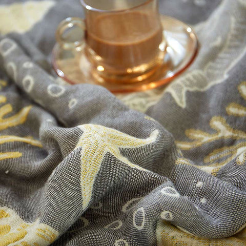 Coral Marine Plants Breathable Reversible Quilt 6