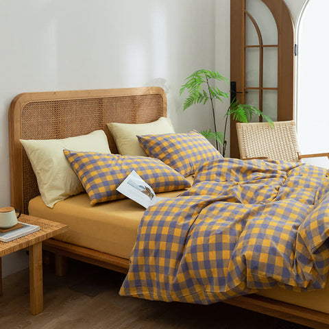 Harper Cotton Checkered Dorm Bedding Set