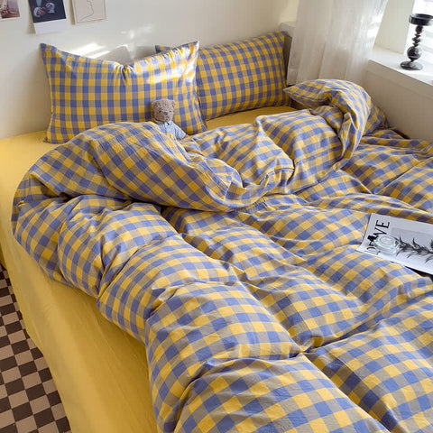Harper Cotton Checkered Dorm Bedding Set