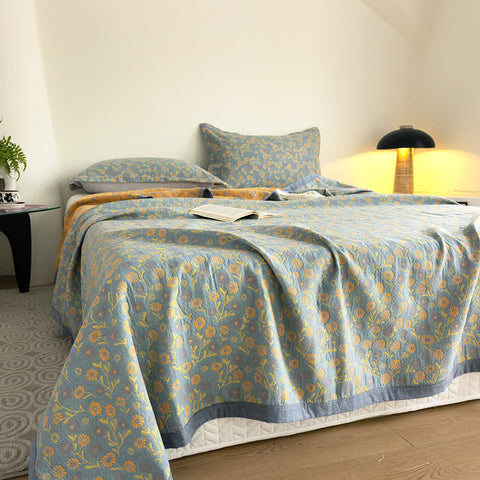 Cotton Elegant Floral Soft Gauze Quilt 3