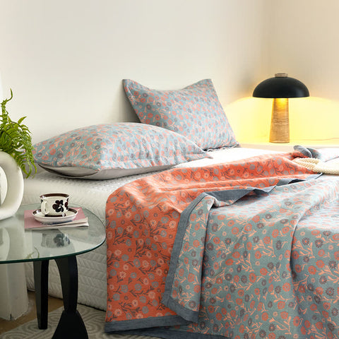 Cotton Elegant Floral Soft Gauze Quilt 9