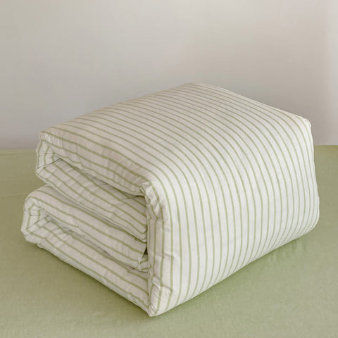 Cotton Minimalist Striped Dorm Bedding Set
