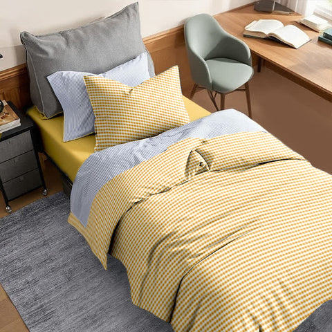 Soft Cotton Duvet Cover Dorm Bedding Set