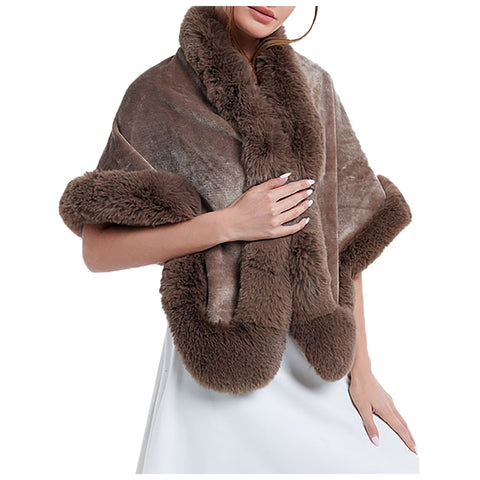 Arden Faux-Fur Winter Shawl
