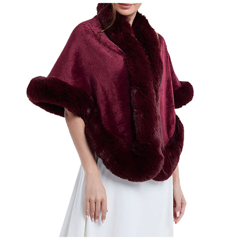Arden Faux-Fur Winter Shawl
