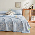 Elegant Floral Cotton Double Layer Gauze Reversible Quilt 1