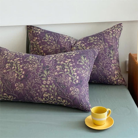 Elegant Flower Cotton Gauze Bedding Set (4PCS) 4