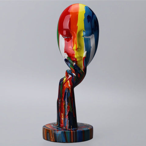 Female Thinker Colorful Art Sculpture 0