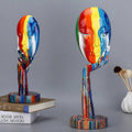 Female Thinker Colorful Art Sculpture 2