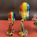 Female Thinker Colorful Art Sculpture 3