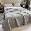 Floral Leaf Print Cotton Muslin Quilt 1