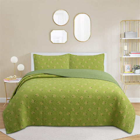 Fresh Orange Print Cotton Quilt 0