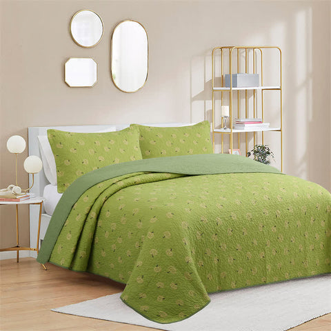 Fresh Orange Print Cotton Quilt 1