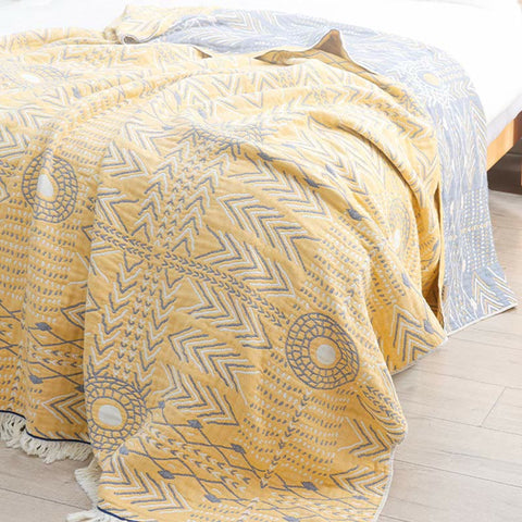 Geometric Pattern Soft Cotton Reversible Quilt 3